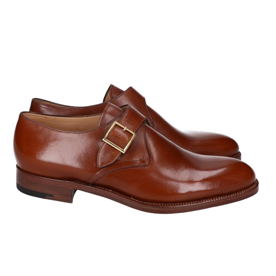 新品同様 BONORA ボノーラ ブラウン BU121 シングルモンクシューズ 7 1