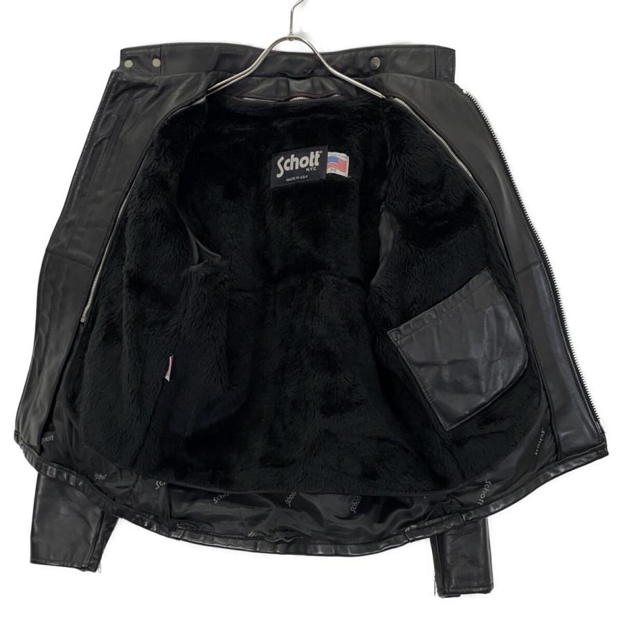 美品　Schott ショット　641 ブラック ライダースジャケット 38 楽天市場】Schott ショット シングル ライダースジャケット 641XX