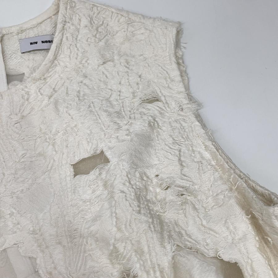RIV NOBUHIKO リブ ノブヒコ DRAW252301 ホワイト MALLORCA PLACKET DRESS ホワイト 2 ワンピース ポリエステル レディース 中古_10