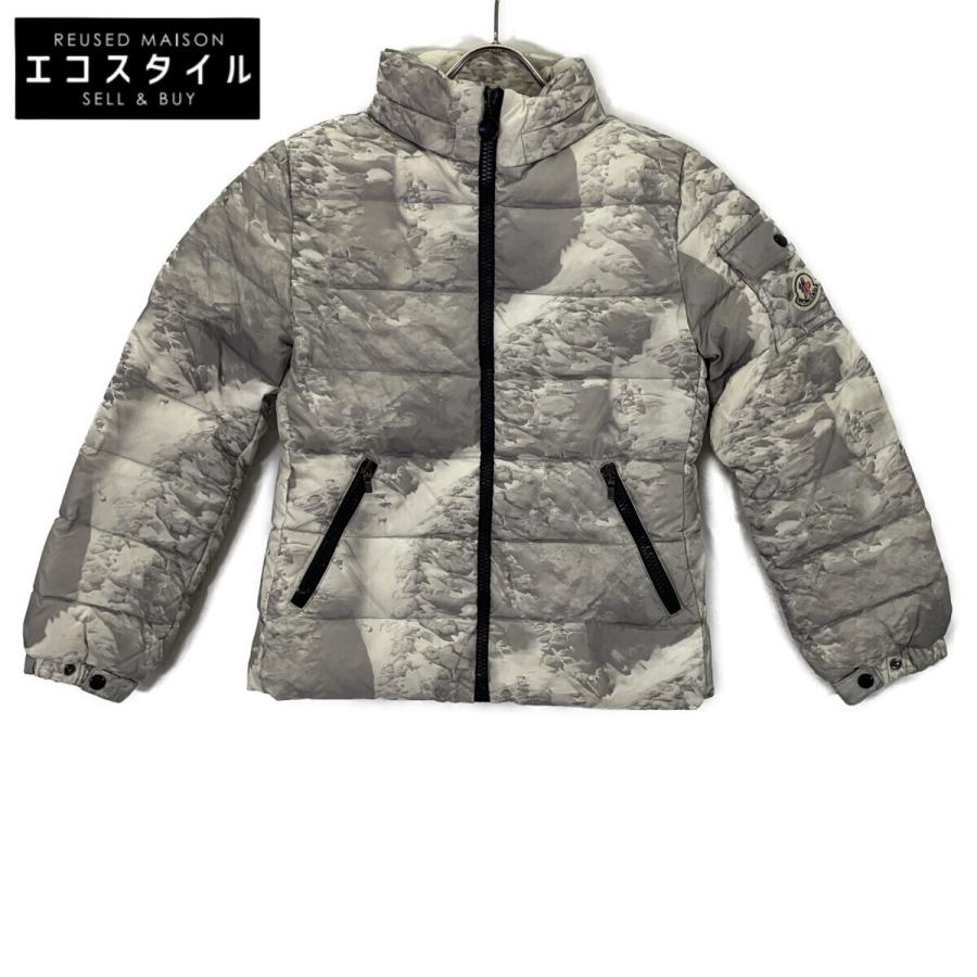 MONCLER（モンクレール） BADY 総柄 ダウンジャケット 8Y グレー 