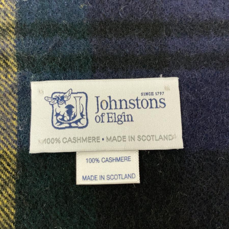Johnstons ジョンストンズ タータンチェック カシミヤ100 大判