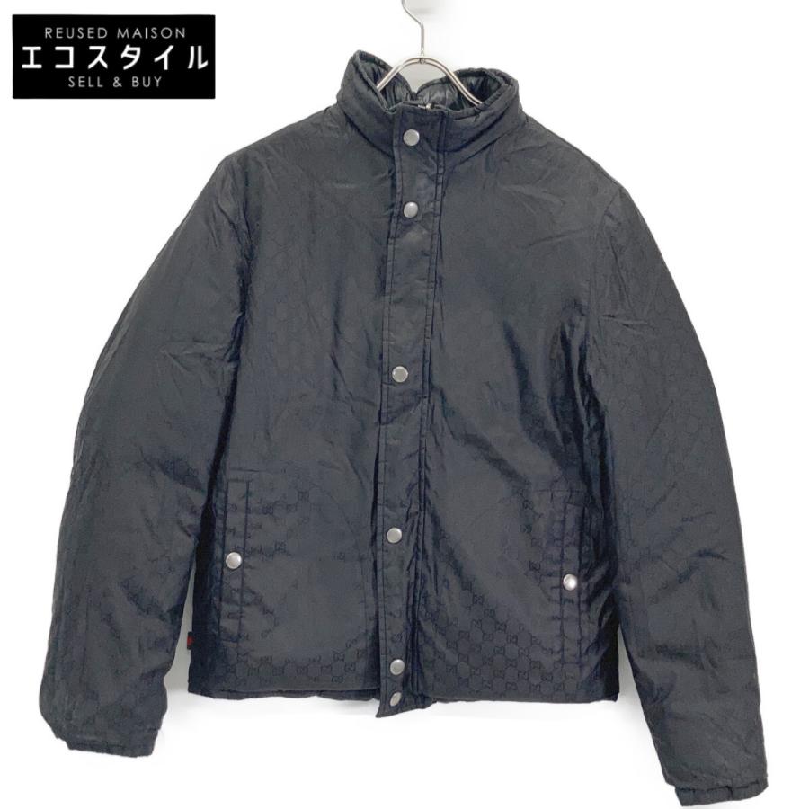 GUCCI（グッチ） 185390 ブラック GG柄 リバーシブル ダウンジャケット 