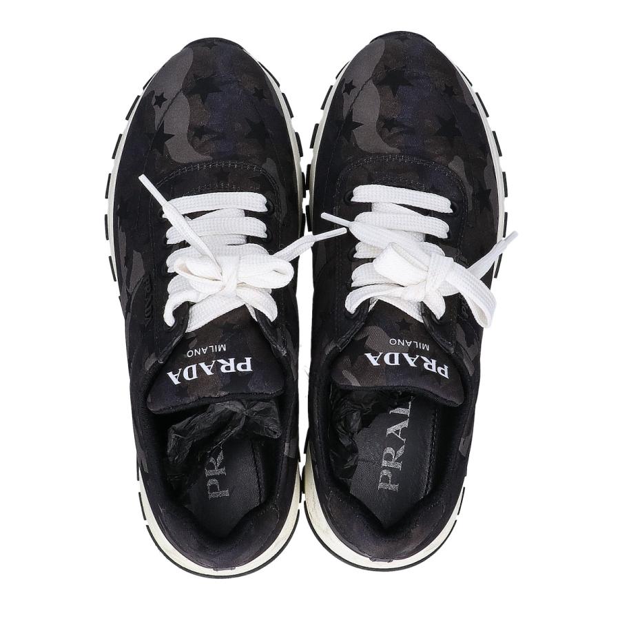 PRADA（プラダ） 1E553L カモフラ スター スニーカー 37 ブラック