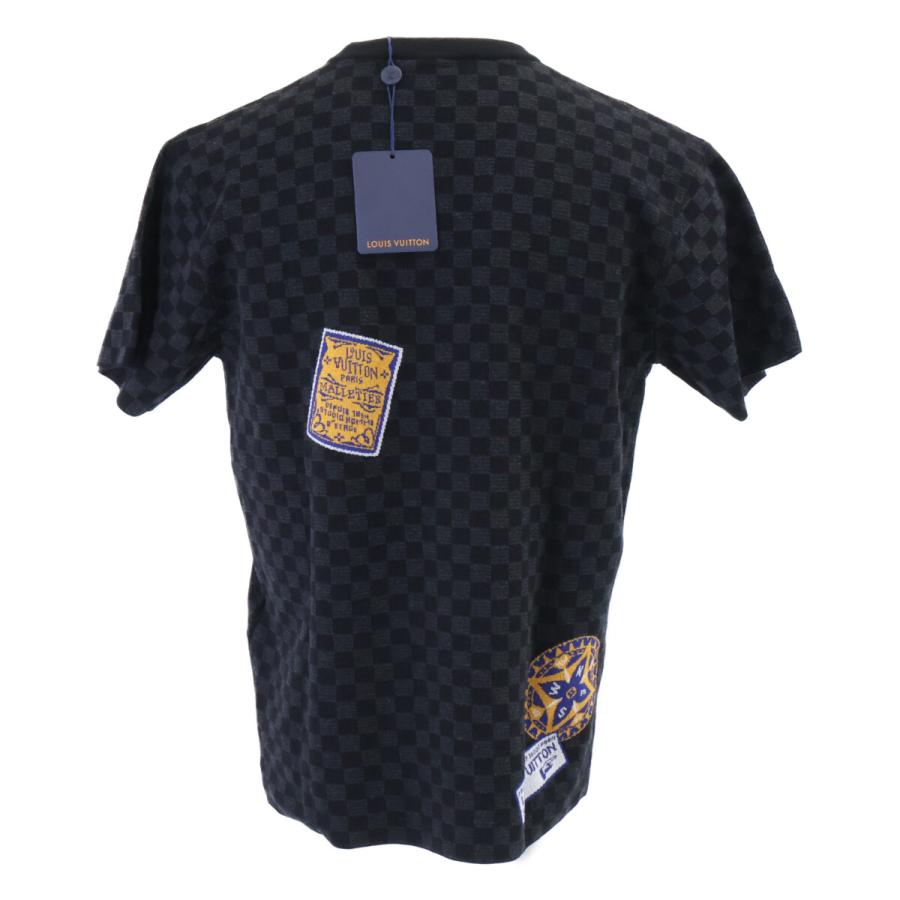 去年国内ヴィトン購入！Louis Vuitton ロープ半袖ニット ネイビー S 新品同様/正規/25SS LOUIS VUITTON ルイヴィトン RM252MM UQH HTN10W