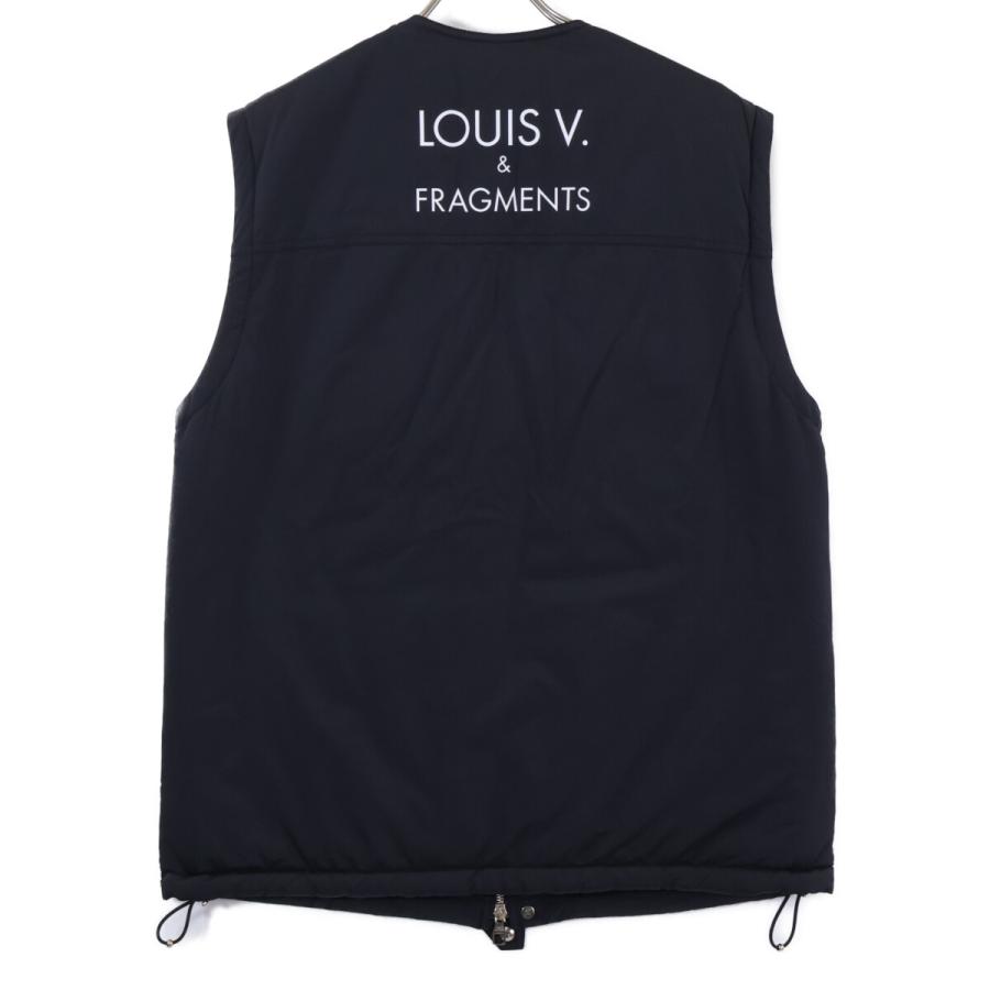 美品/国内正規 LOUIS VUITTON ルイヴィトン ｘFRAGMENT フラグメント HDG21WAHB ナイロン ジップアップ ベスト 54 メンズ