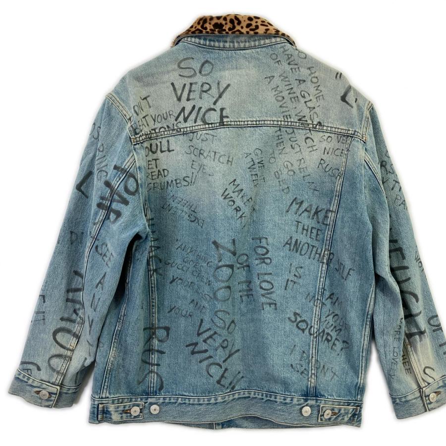GUCCI（グッチ） 美品 452413 ハラコカラー ペイントデニムジャケット