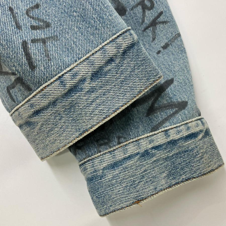 グッチ 452413 ﾊﾗｺｶﾗｰ ﾍﾟｲﾝﾄﾃﾞﾆﾑｼﾞｬｹｯﾄ 54 GUCCI（グッチ） 美品 452413 ハラコカラー ペイントデニムジャケット