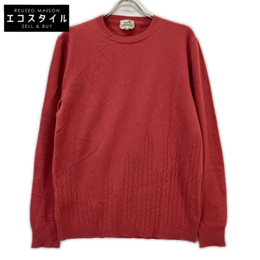 HERMES エルメス ピンク カシミヤ100 セータ XL HERMES エルメス ピンク カシミヤ100 セータ XL メンズ : ブランド