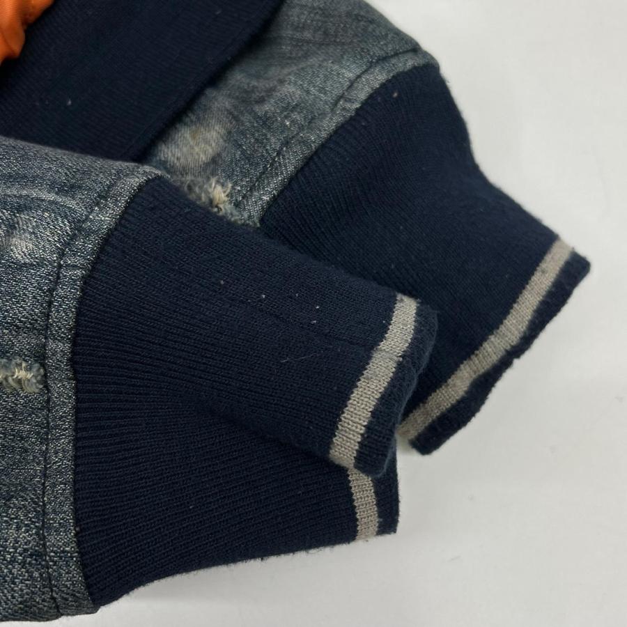 DIESEL（ディーゼル） MA-1 ダメージ加工 デニム切り替えジャケット