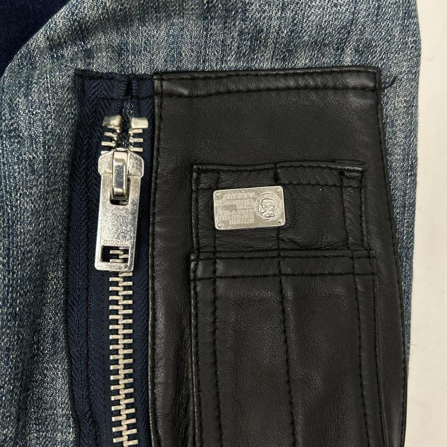 DIESEL（ディーゼル） MA-1 ダメージ加工 デニム切り替えジャケット