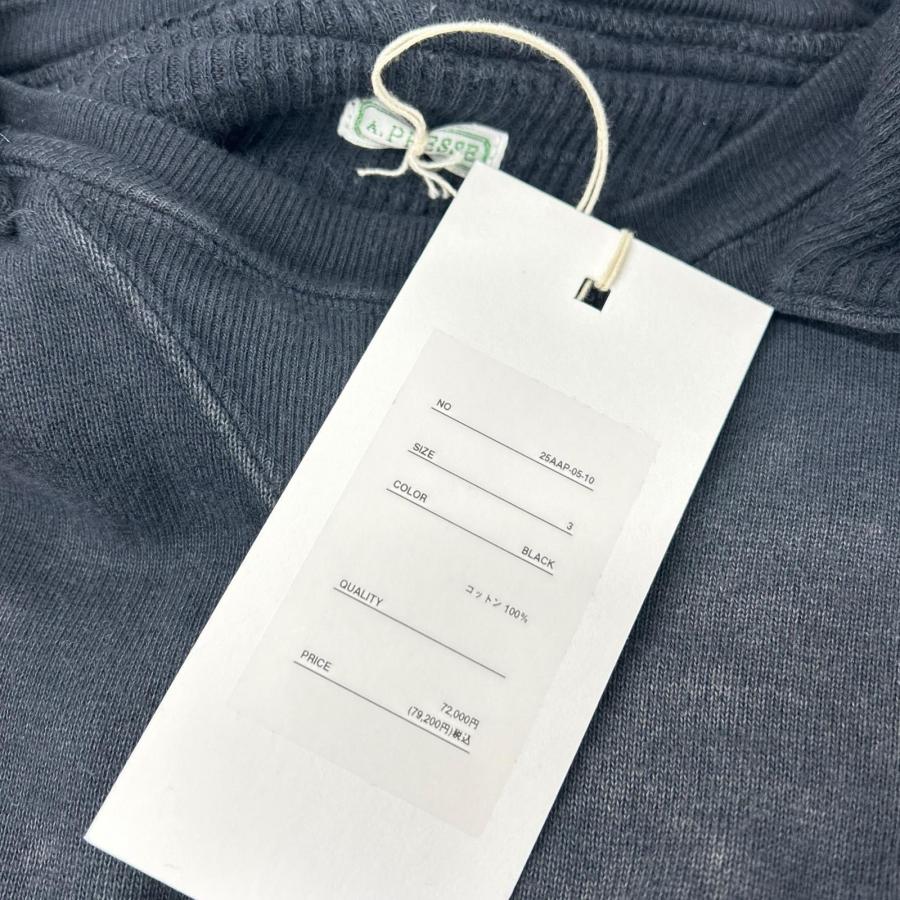 A.PRESSE アプレッセ 25AW 25AAP-05-10 ブラック Vintage Attached Hood Sweat Parka ブラック 3 トップス メンズ 中古の画像