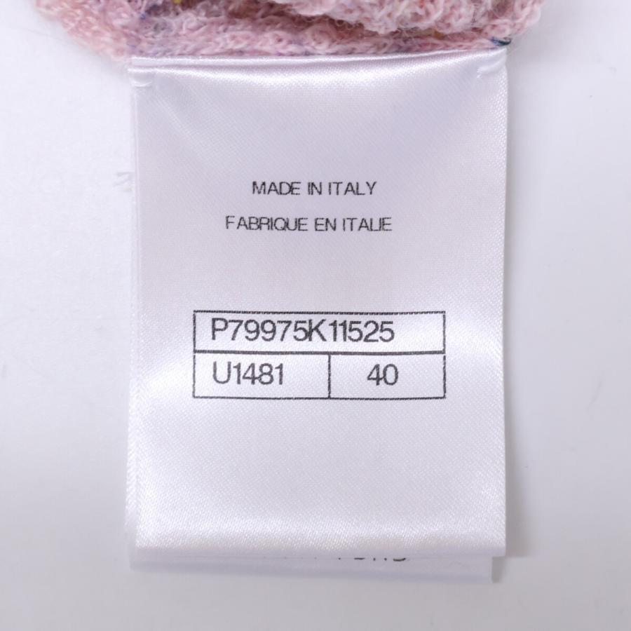 新品同様/国内正規 CHANEL シャネル 25A P79975K11525 リーフプレート ニットベスト 40 ピンク レディースの画像