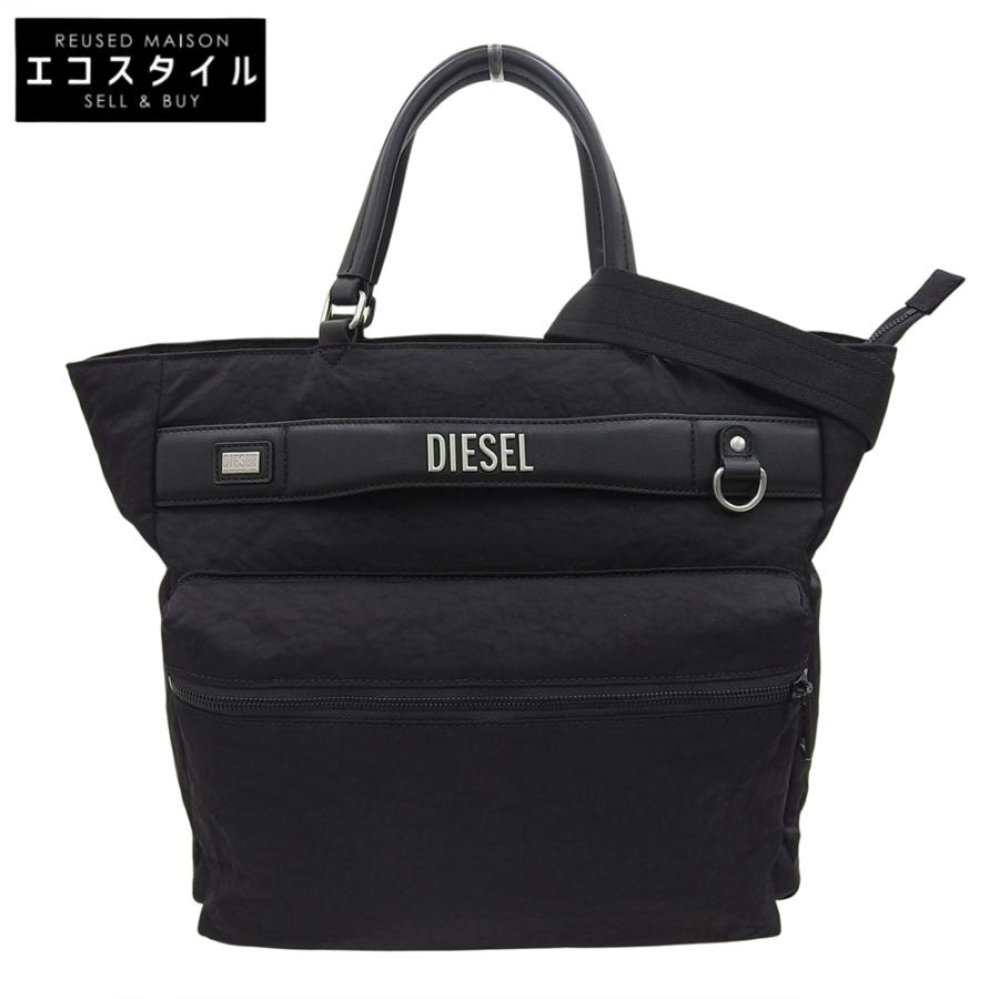DIESEL ディーゼル 2way ロゴ ビジネスバッグ ショルダーバッグ DIESEL（ディーゼル） 新品同様 ロゴ レタリング 2way ブリーフケース