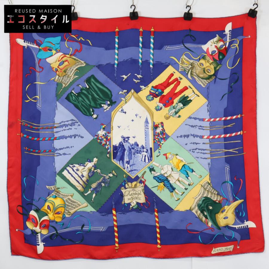 HERMES/エルメス カレ90 ヴェニスのカーニバル スカーフ HERMES エルメス LE CARNAVAL DE VENISE ベニスのカーニバル カレ90