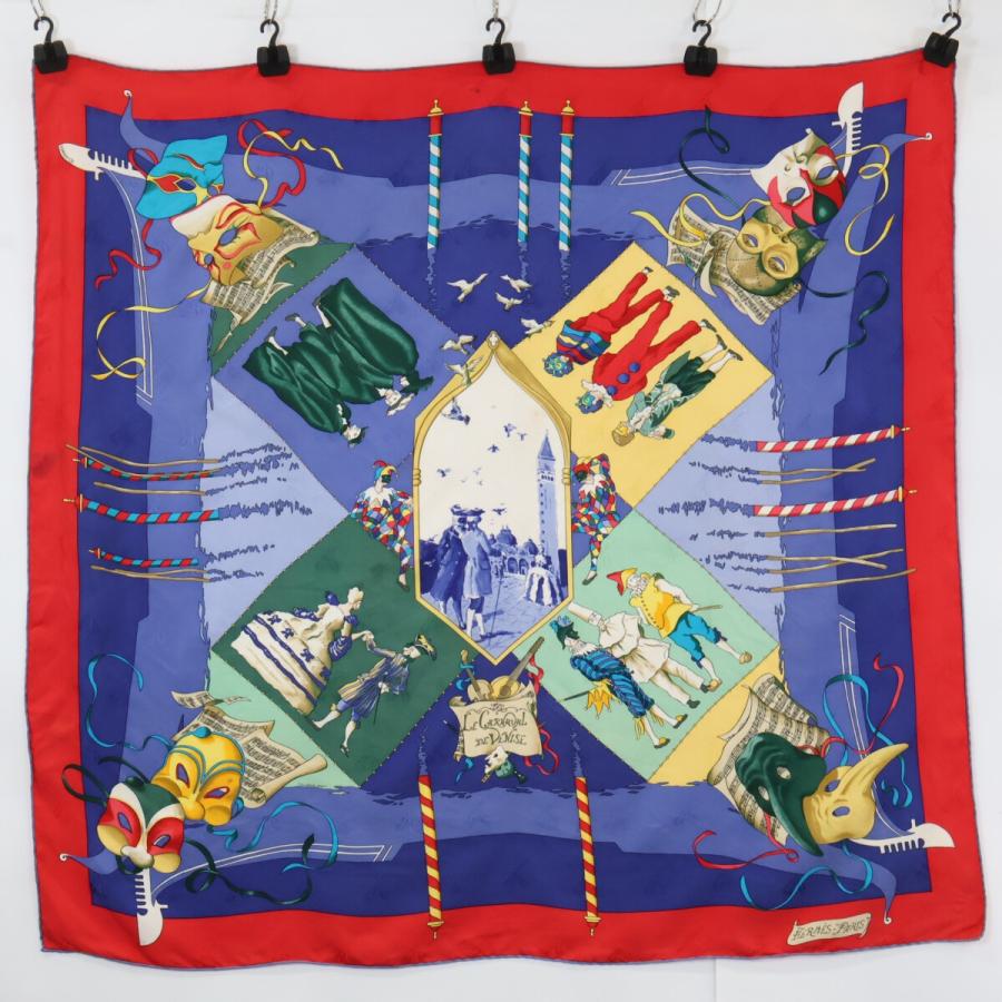 HERMES カレ90 CARNAVAL DE VENISEベニスのカーニバル HERMES エルメス LE CARNAVAL DE VENISE ベニスのカーニバル カレ90