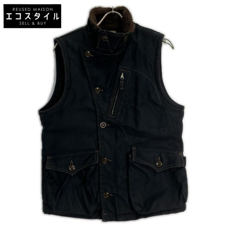 フリーホイーラーズ　ウィンターアヴィエイターズベスト サイズ38 23日まで！ FREEWHEELERS フリーホイーラーズ WINTER AVIATOR VEST ブラック 38