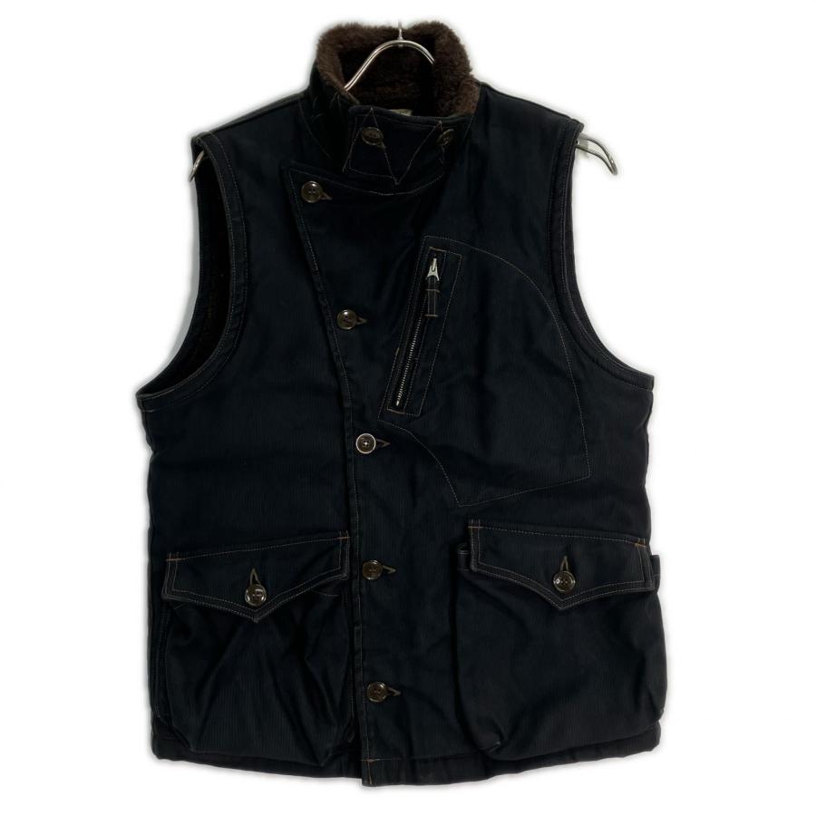 FREEWHEELERS WINTER AVIATOR’S VEST 未使用品 フリーホイーラーズ（FREEWHEELERS） WINTER AVIATOR VEST ブラック 38
