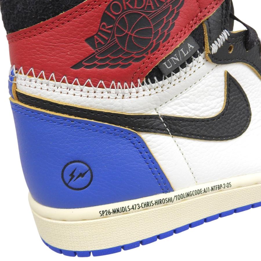 未使用 NIKE ナイキ ×fragment design ×UNION Nike Air Jordan 1 High OG Black/Varsity Red シューズ メンズ 黒/白 25.5cm IO7847-002の画像