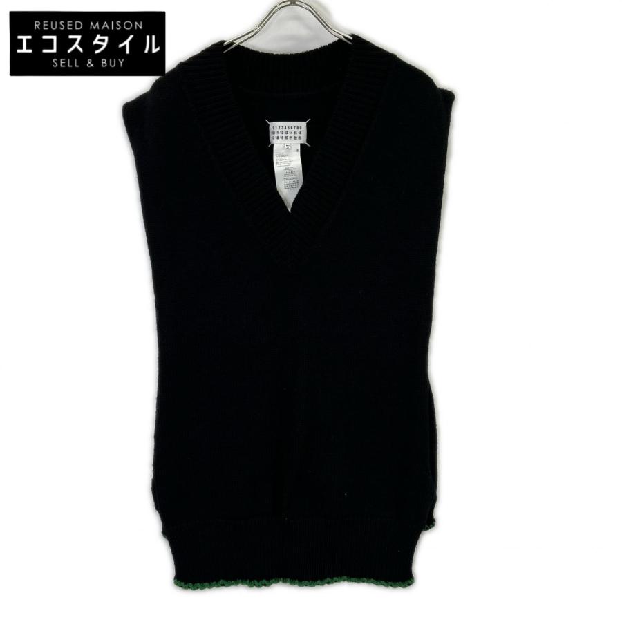 Maison margiela メゾンマルジェラ S50TH0052 ブラック ニットベスト M Maison Margiela メゾンマルジェラ S50TH0052 ブラック ニットベスト M
