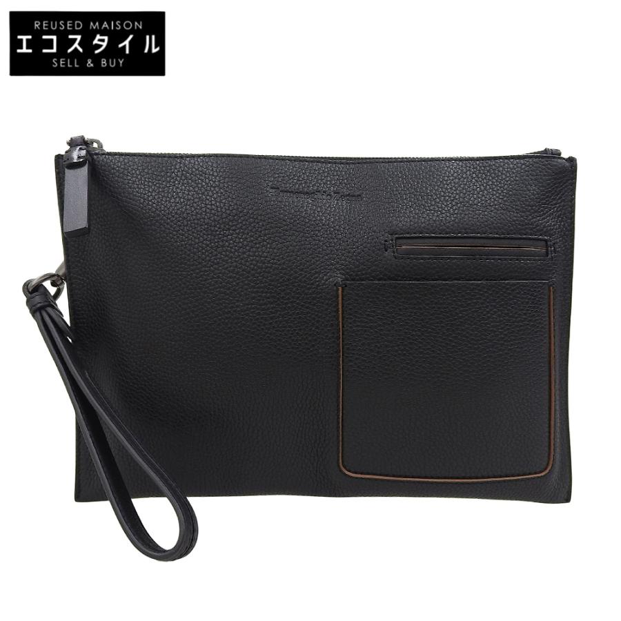 エルメネジルドゼニアErmenegildo Zegnaレザークラッチハンドバッグ Ermenegildo Zegna エルメネジルドゼニア レザー クラッチバッグ