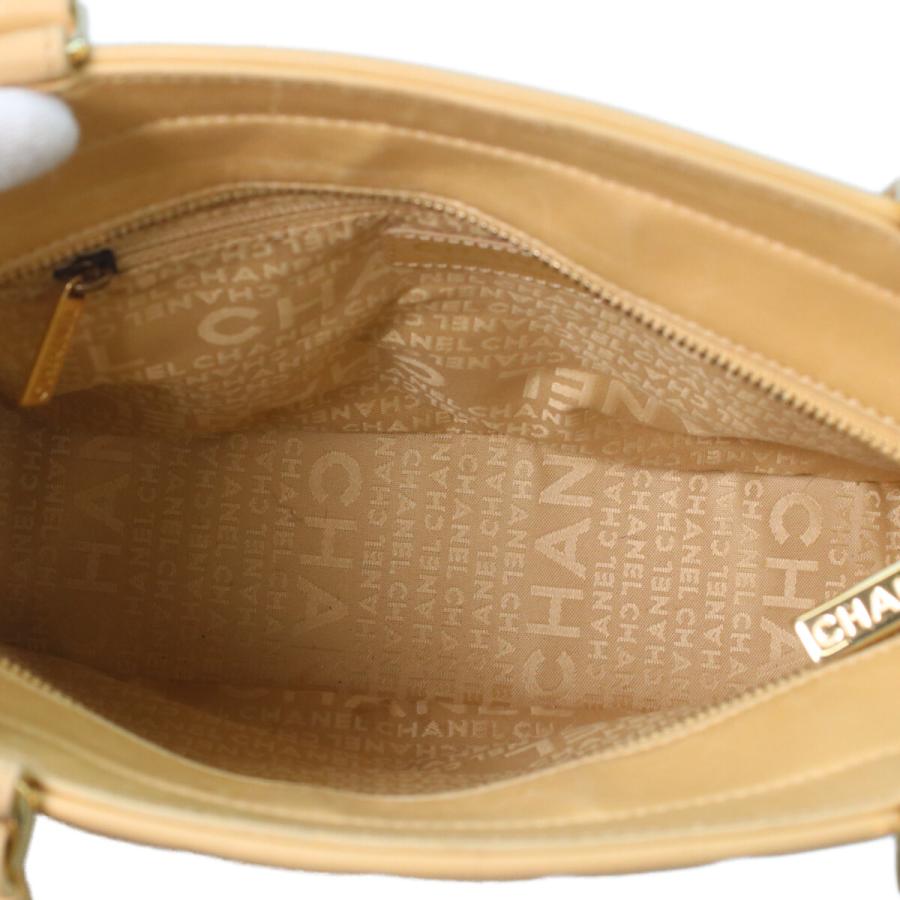 CHANEL シャネル A17809 ベージュ ラムスキン ゴールド金具 チョコバー ハンドバッグ レディースの画像