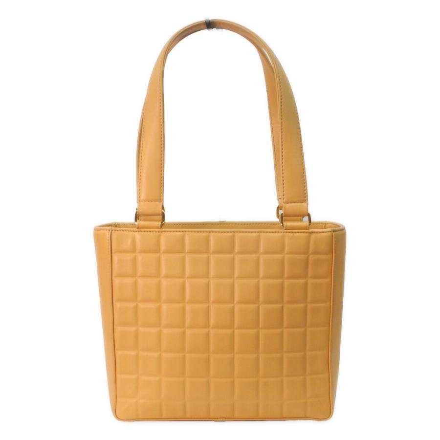 CHANEL シャネル A17809 ベージュ ラムスキン ゴールド金具 チョコバー ハンドバッグ レディースの画像