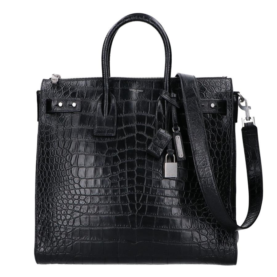 美品 SAINT LAURENT PARIS サンローランパリ 480583 ブラック クロコ