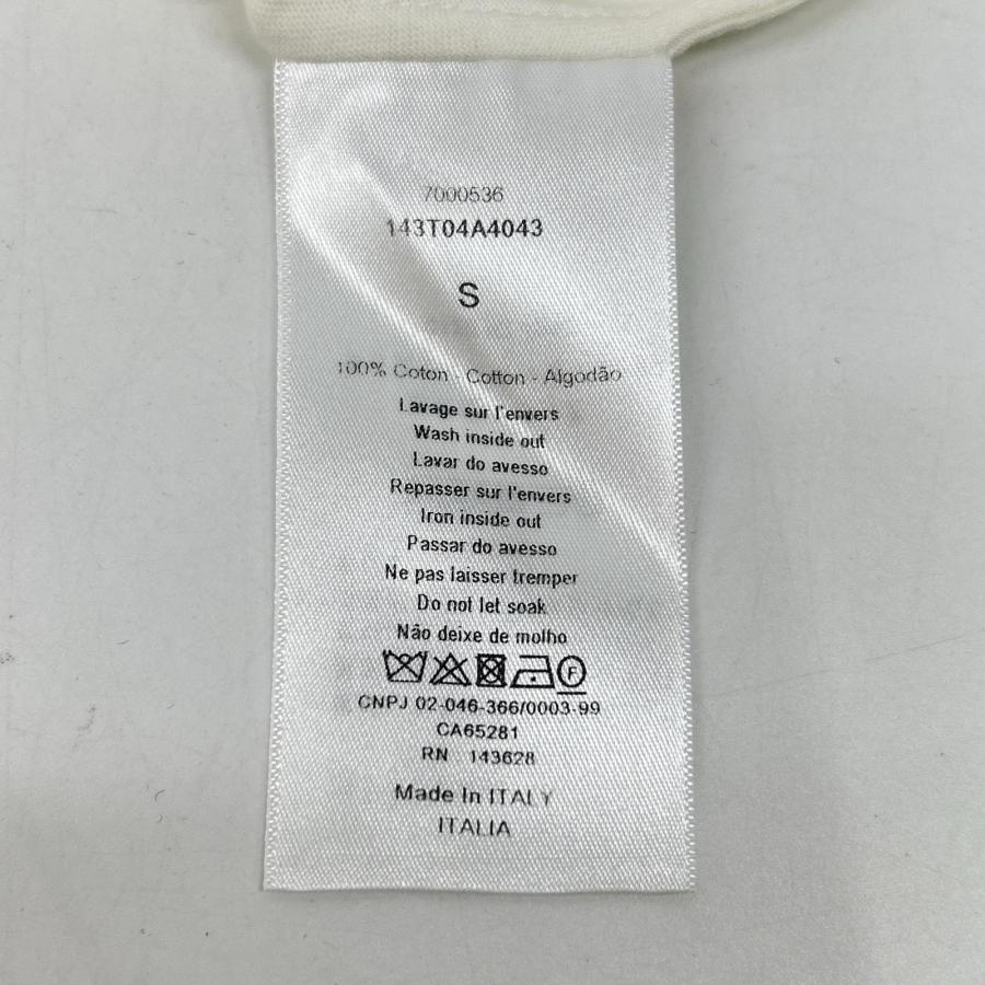 国内正規 Christian Diorクリスチャンディオール 143T04A4043 シグネチャーバンドロゴTシャツS ホワイト/ネイビー レディースの画像
