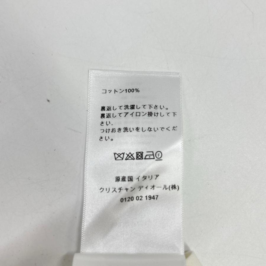 国内正規 Christian Diorクリスチャンディオール 143T04A4043 シグネチャーバンドロゴTシャツS ホワイト/ネイビー レディースの画像