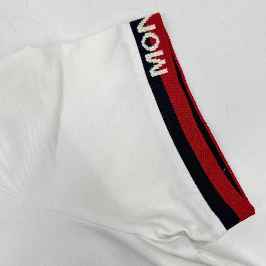 【新作】モンクレール　レッドロゴTシャツ　ホワイト　14 MONCLER（モンクレール） ホワイト×レッド ロゴライン Tシャツ