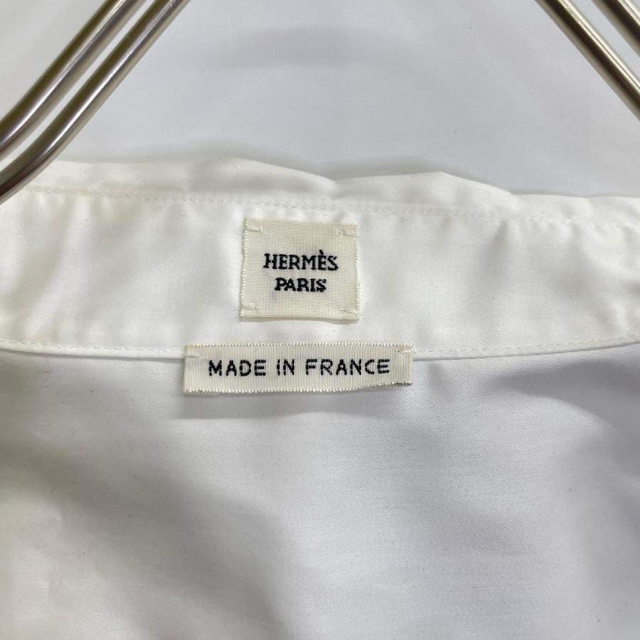 HERMES エルメス 96-7601 ホワイト コットン セリエシェルボタン