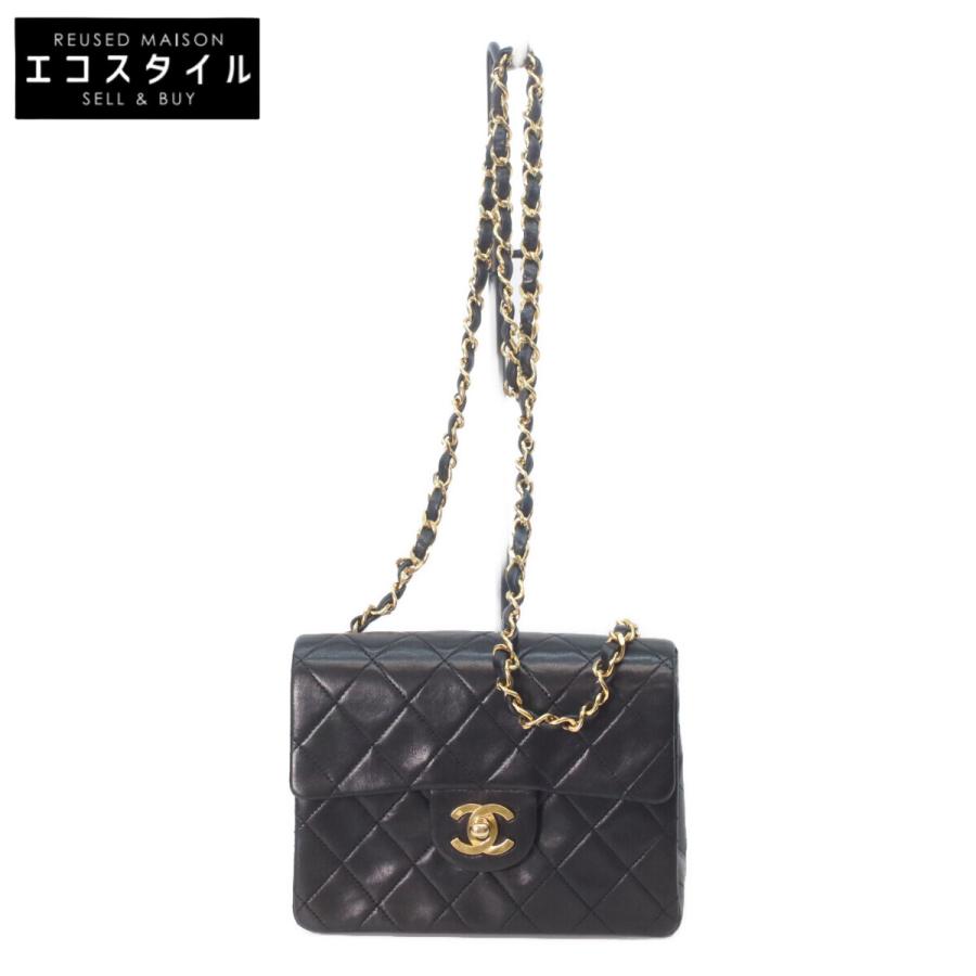 CHANEL(シャネル) ショルダーバッグ ミニマトラッセ A01115 黒 ゴールド金具 ラムスキン CHANEL（シャネル） A01115 黒 ラムスキン ゴールド金具 ミニ