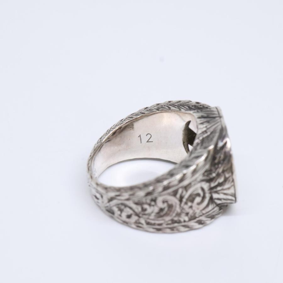 GUCCI　リング　アラベスク　インターロッキングG　Ag925　9号 GUCCI（グッチ） 美品 Ag925 インターロッキングGG アラベスク リング