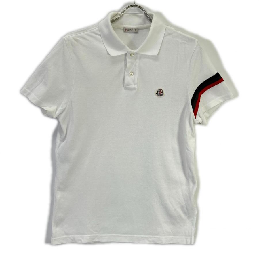 A*S様 MONCLER ホワイト ポロシャツ MONCLER（モンクレール） 19年 ホワイト コットン ポロシャツ S メンズ