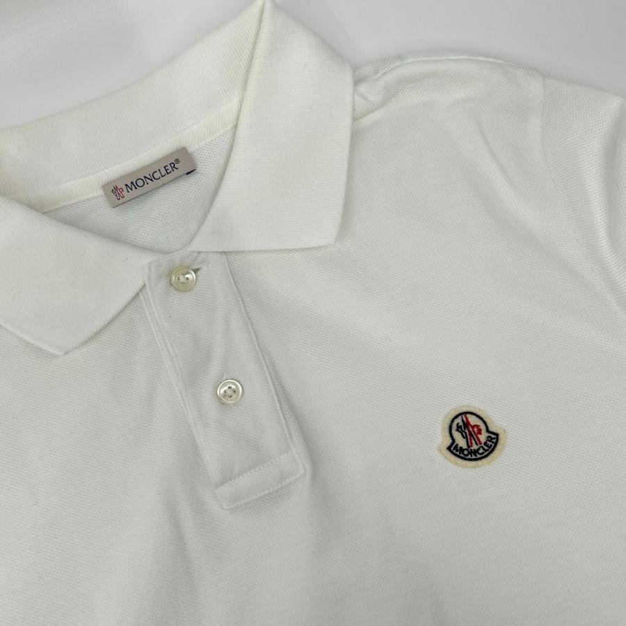 MONCLER（モンクレール） 19年 ホワイト コットン ポロシャツ S メンズ