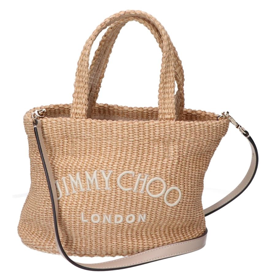 JIMMY CHOO ジミーチュウ ラフィア ビーチ トート ウエスト ミニ 2WAY