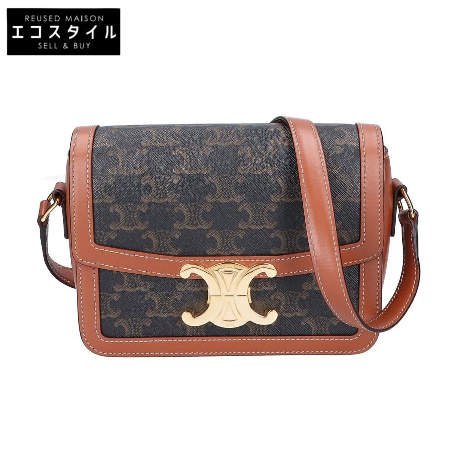 CELINE（セリーヌ） 美品 トリオンフ キャンバス＆カーフスキン 