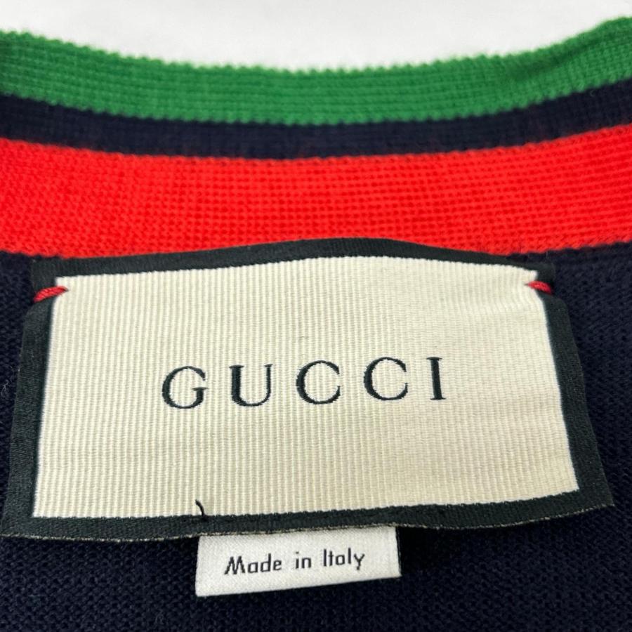 GUCCI（グッチ） 576806 ネイビー ウールカーディガン ネイビー L 