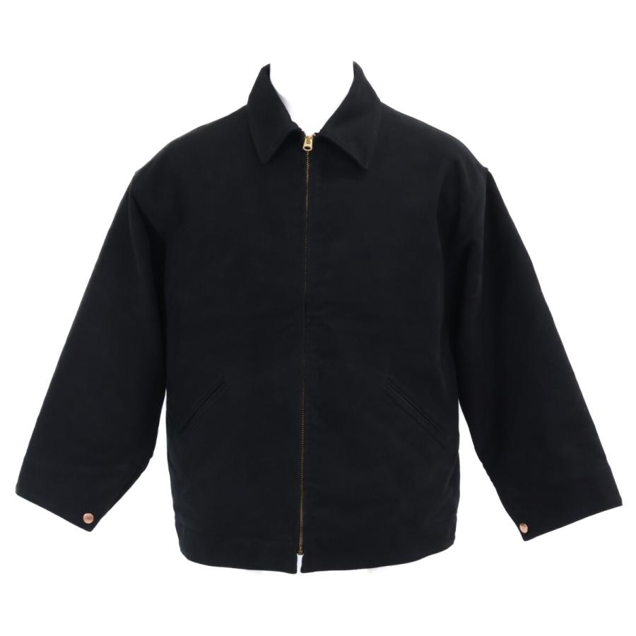 /24AW COMOLI コモリ A03-01008 モールスキン ジップアップ ショート ジャケット 2 ブラック メンズの画像