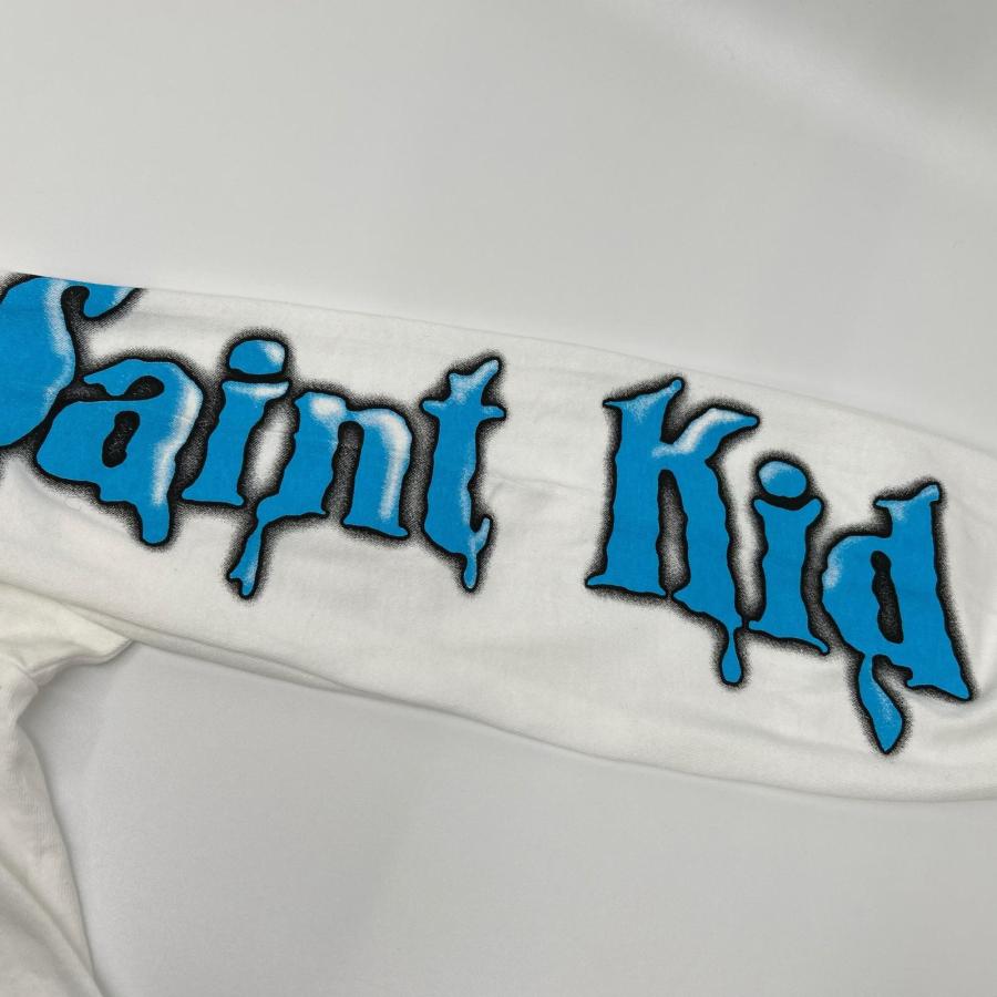 SAINT MICHAEL セントマイケル SM-A23-0000-C34 The Kid Laroi L/S TEE ロンT ホワイト L トップス コットン メンズ 中古の画像