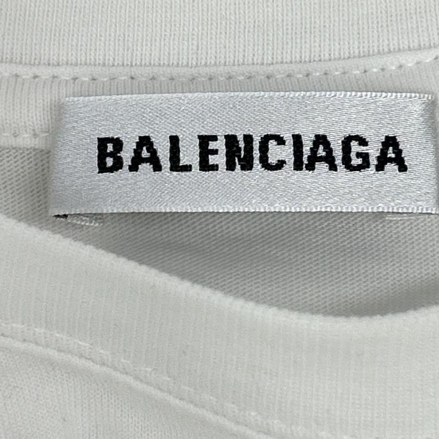 BALENCIAGA（バレンシアガ） 18年 556110 ホワイト ロゴ Tシャツ