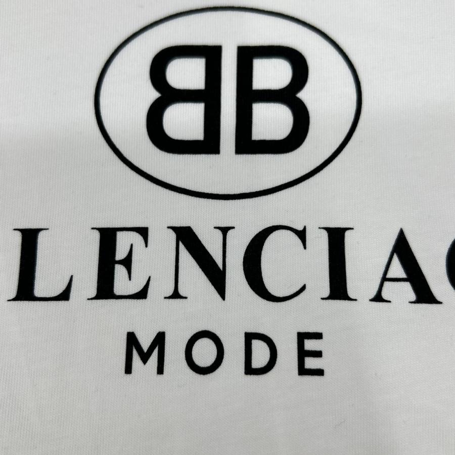 【正規品・美品】BALENCIAGA MODE ロゴ Tシャツ ホワイト BALENCIAGA（バレンシアガ） 18年 556110 ホワイト ロゴ Tシャツ