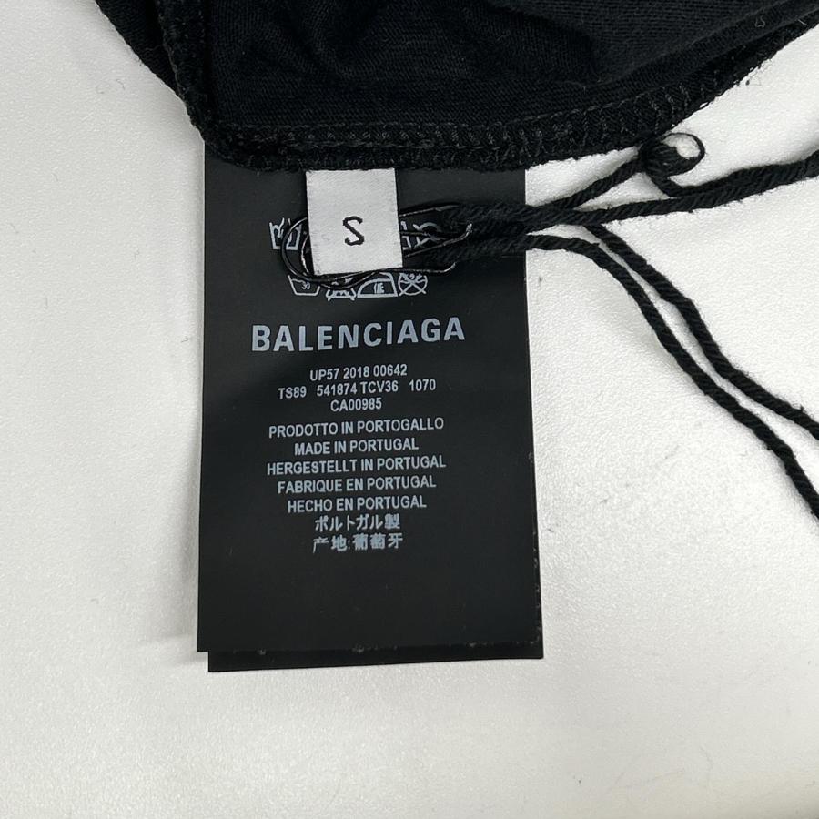 BALENCIAGA バレンシアガ 18年 541784 ブラック WFP プリント Tシャツ S BALENCIAGA（バレンシアガ） 18年 541784 ブラック WFP プリント T
