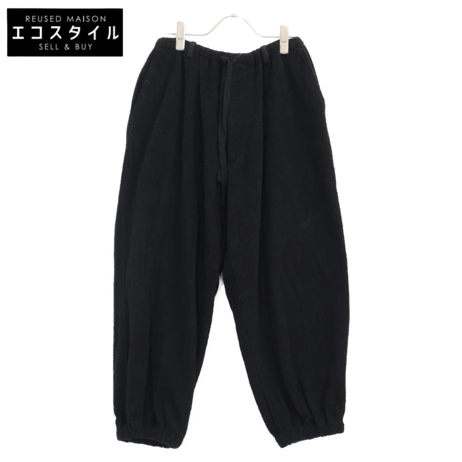 COMOLI コモリ 22SS V01-03022 ブラック シルクパイル ドロー