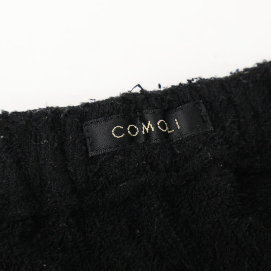 COMOLI（コモリ） 22SS V01-03022 ブラック シルクパイル ドロー