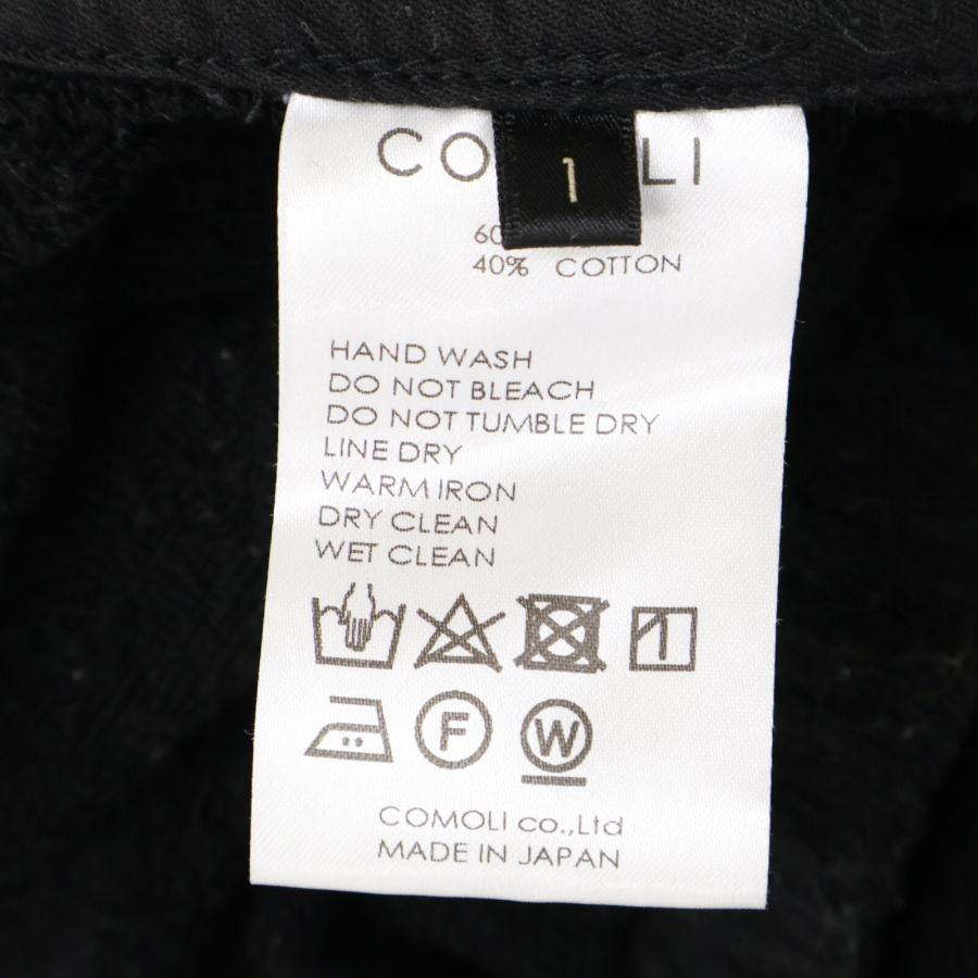COMOLI コモリ 22SS V01-03022 ブラック シルクパイル ドロー