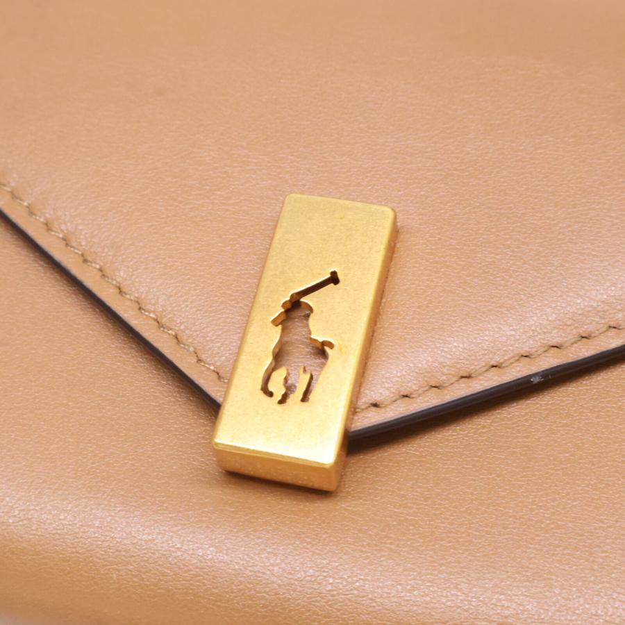 ラルフローレン　三つ折り財布 極美品　ブラウン 箱付き　財布　美品 新品同様/ POLObyRalphLauren ポロラルフローレン レザー 三つ折り 長