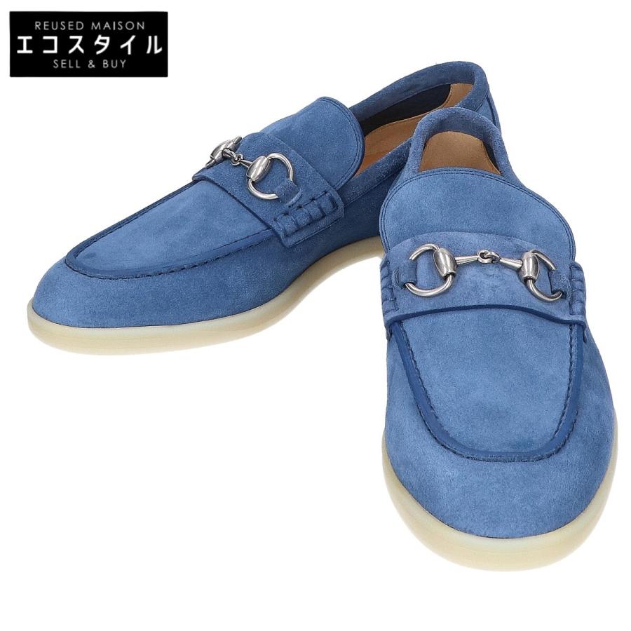 GUCCI（グッチ） 新品同様 782672 ブルー スエード ホースビット