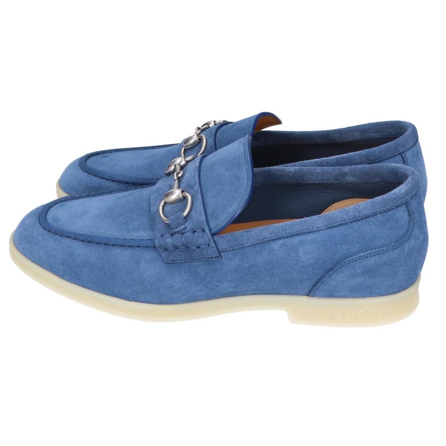 GUCCI（グッチ） 新品同様 782672 ブルー スエード ホースビット