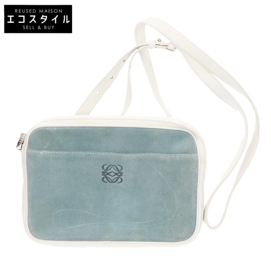 LOEWE（ロエベ） スエードxレザー アナグラム ショルダーバッグ
